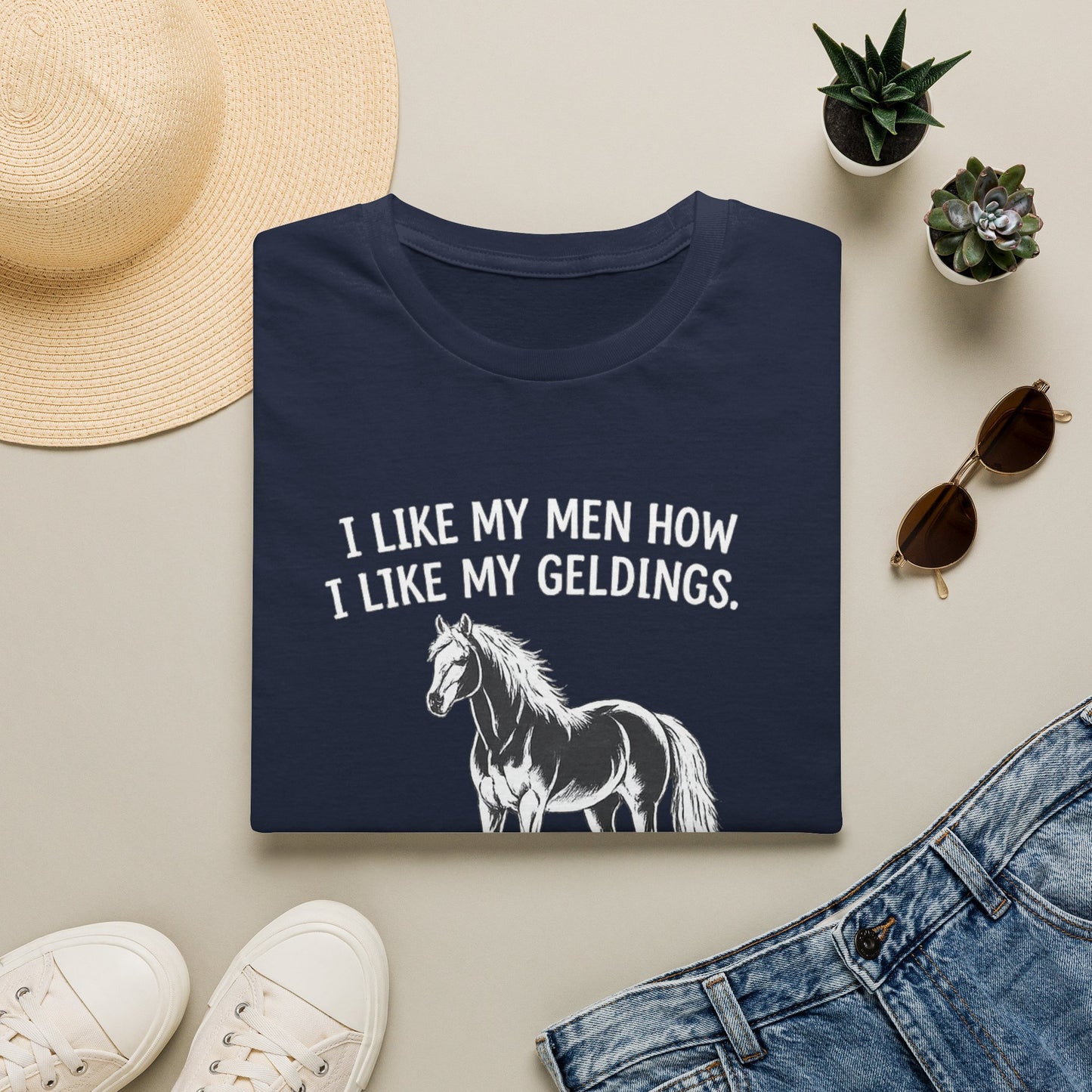 WeBeHorseGirls I Like My Men How I Like My Geldings T-Shirt
