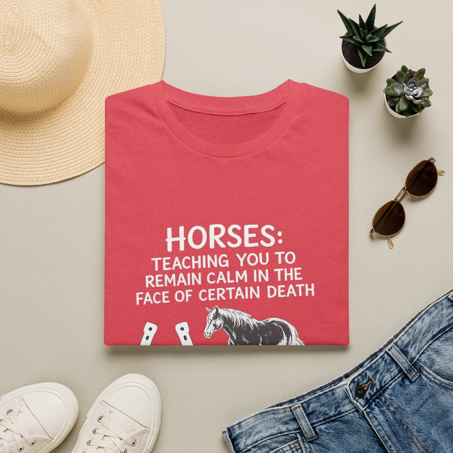WeBeHorseGirls Horses: Teaching You to Remain Calm in the Face of Certain Death T-Shirt