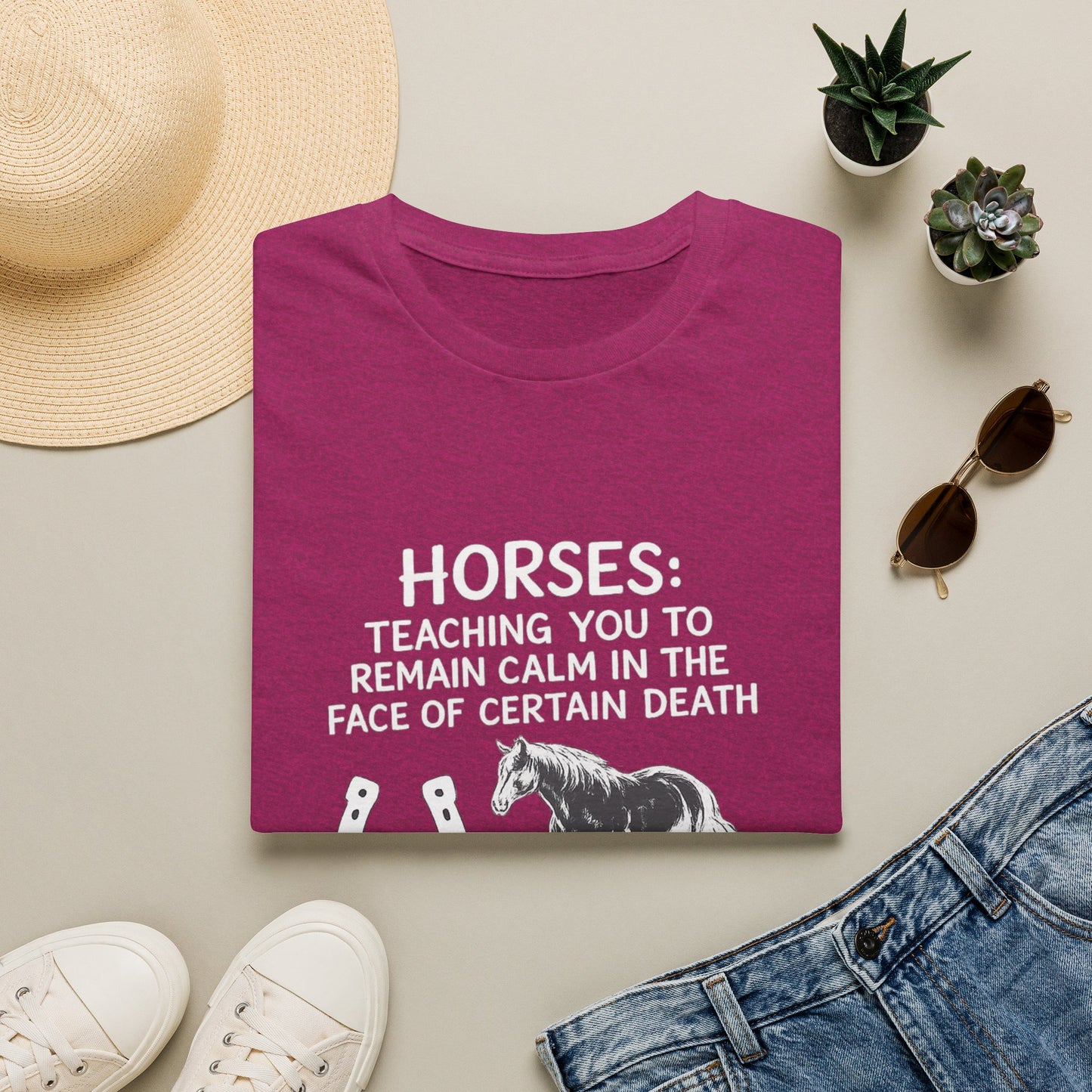 WeBeHorseGirls Horses: Teaching You to Remain Calm in the Face of Certain Death T-Shirt