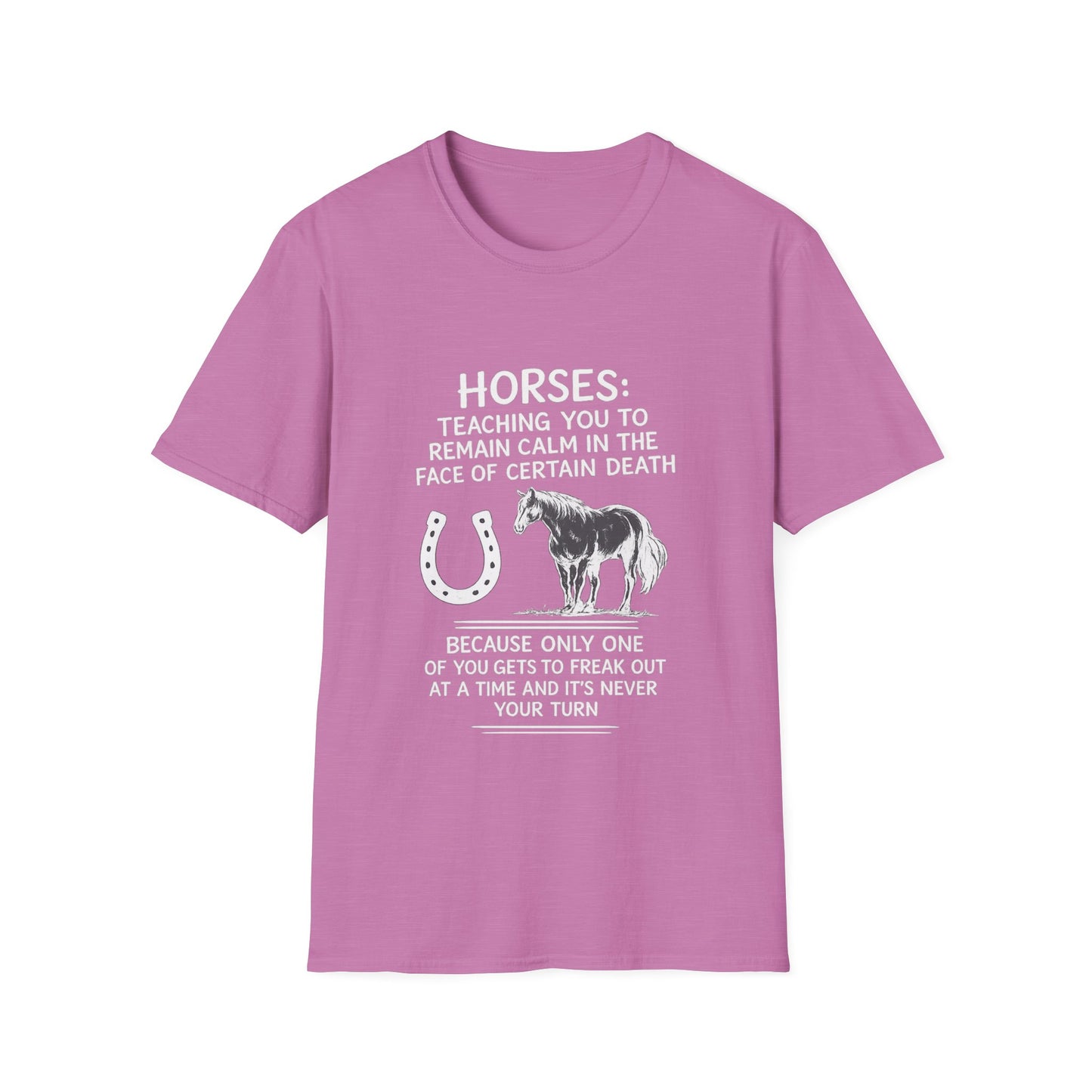 WeBeHorseGirls Horses: Teaching You to Remain Calm in the Face of Certain Death T-Shirt