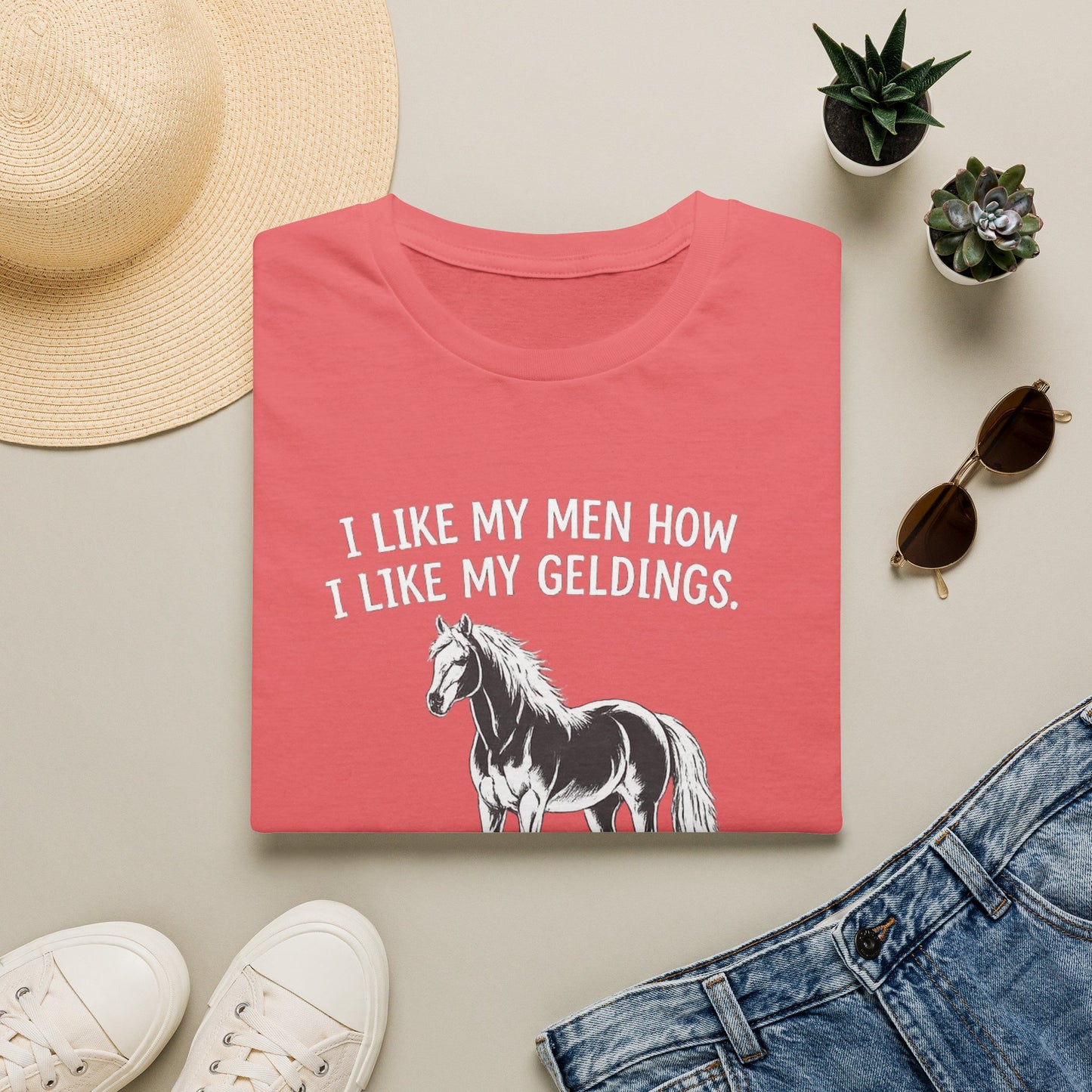 WeBeHorseGirls I Like My Men How I Like My Geldings T-Shirt