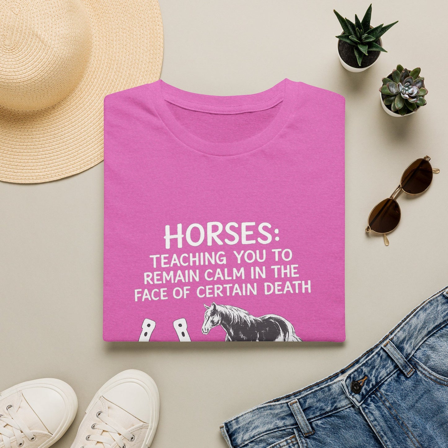 WeBeHorseGirls Horses: Teaching You to Remain Calm in the Face of Certain Death T-Shirt
