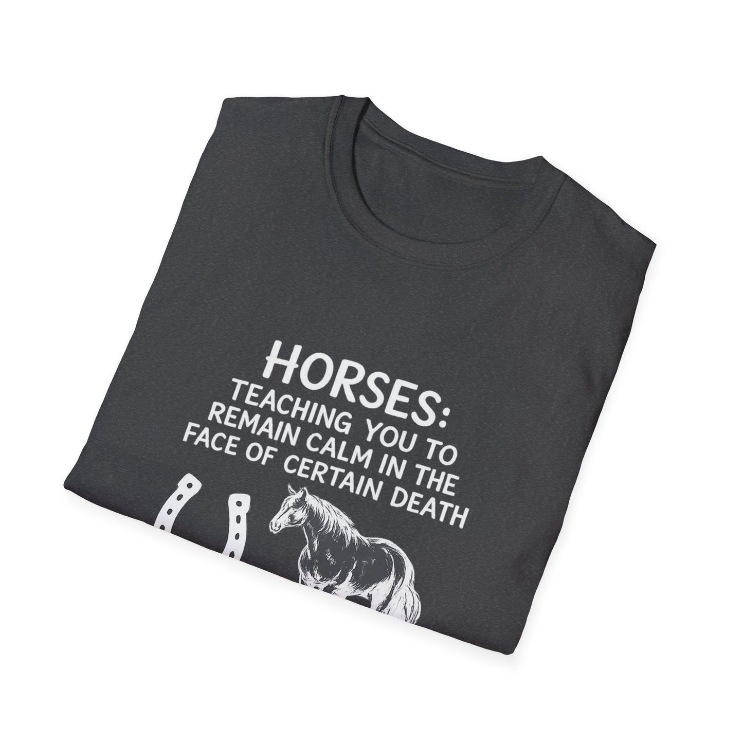 WeBeHorseGirls Horses: Teaching You to Remain Calm in the Face of Certain Death T-Shirt
